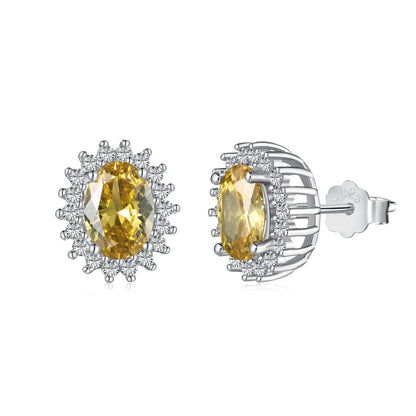 [Perla Lux]Delicate Radiant Oval Cut Daily Earrings