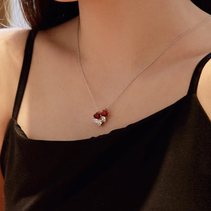 [Perla Lux]Dainty Red Heart Necklace