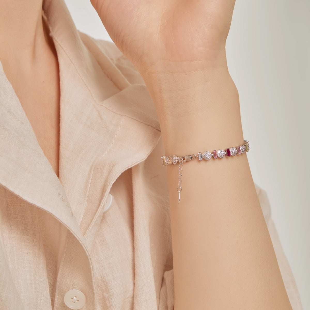 [Perla Lux]Radiant Colorful Round Shape Daily Bracelet