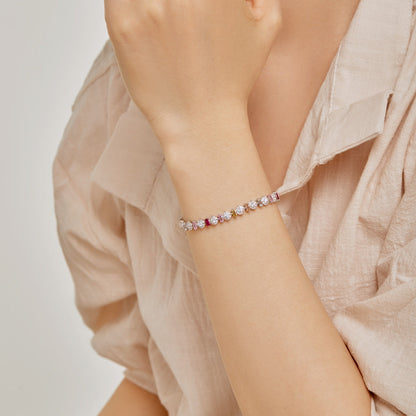 [Perla Lux]Radiant Colorful Round Shape Daily Bracelet