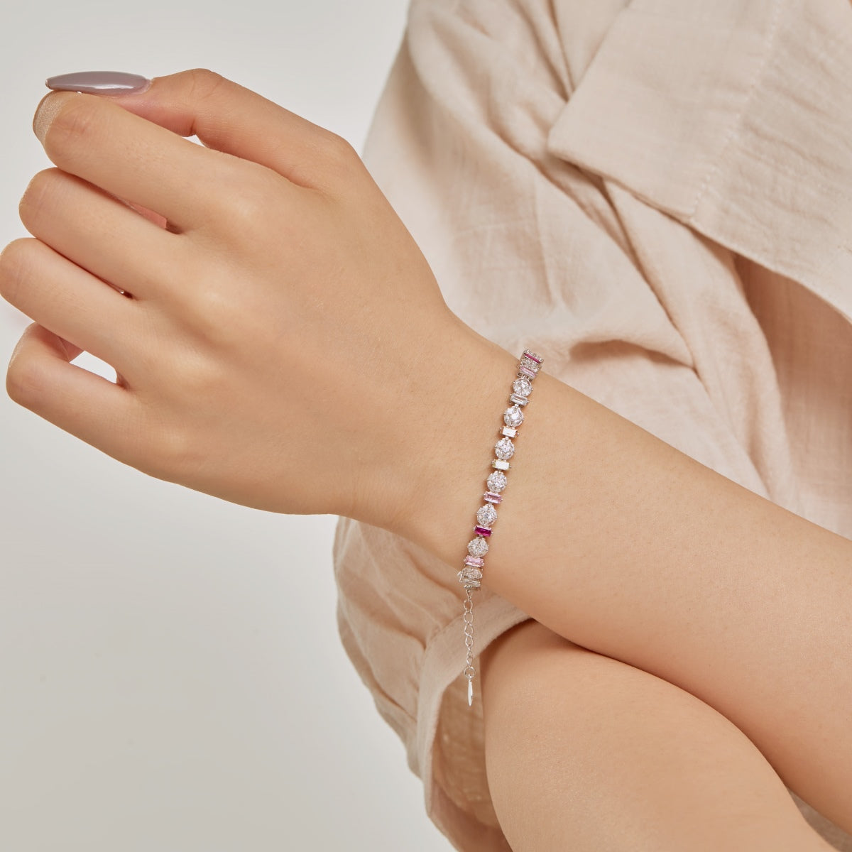 [Perla Lux]Radiant Colorful Round Shape Daily Bracelet