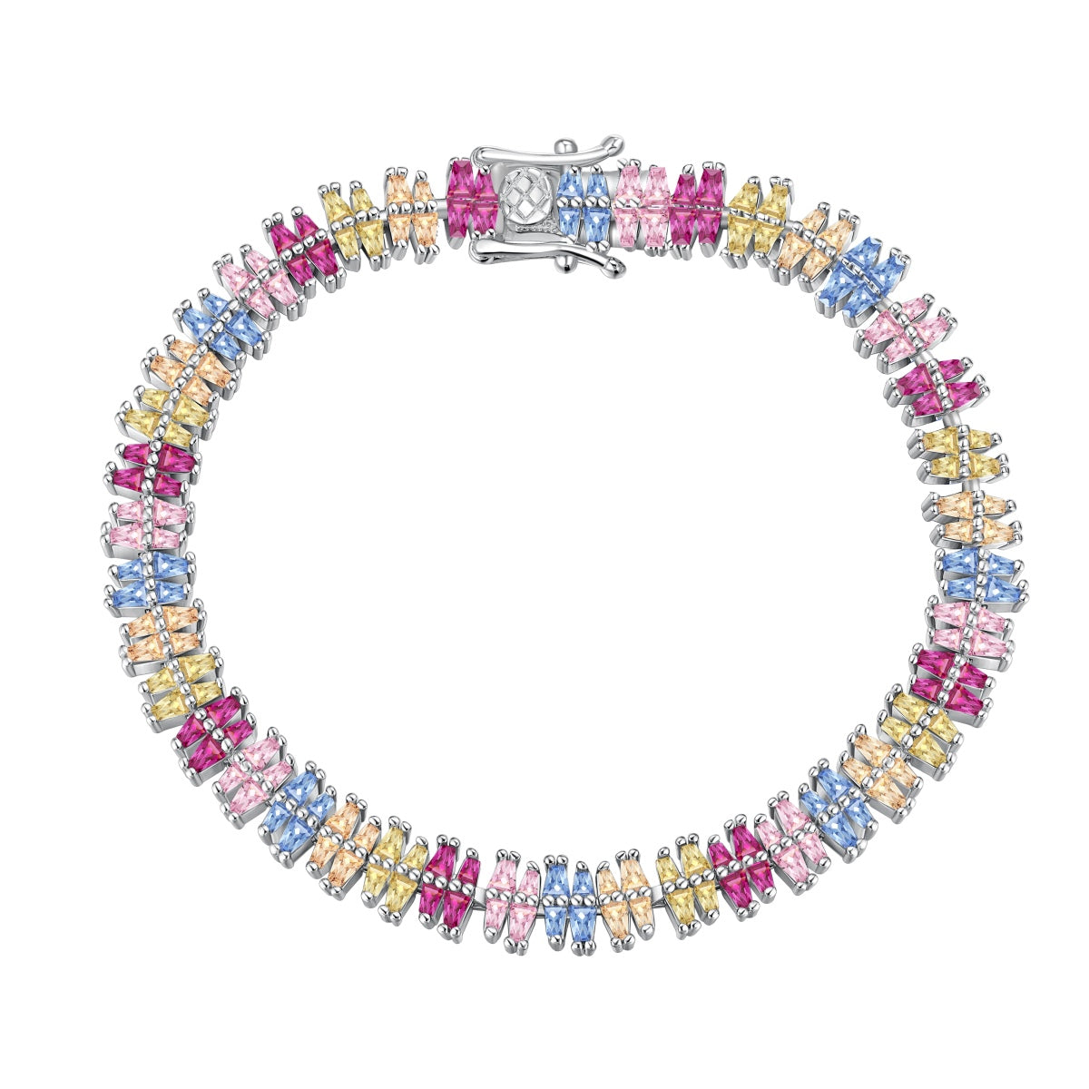 [Perla Lux]Sparkling Exquisite Multi Cut Party Bracelet