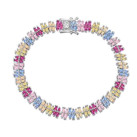 [Perla Lux]Sparkling Exquisite Multi Cut Party Bracelet