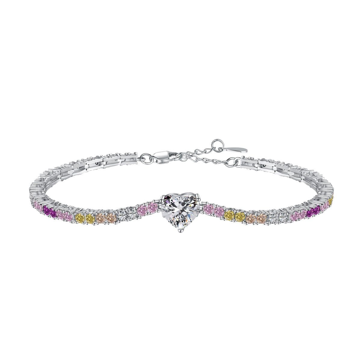 [Perla Lux]Delicate Romantic Heart Shape Lover Bracelet