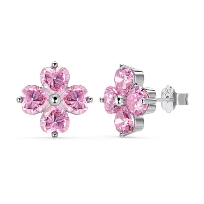 [Perla Lux]Four-Leaf Clover Ball Earrings
