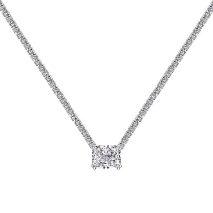 [Perla Lux]4.0 Carat Elegant Radiant Cut Necklace