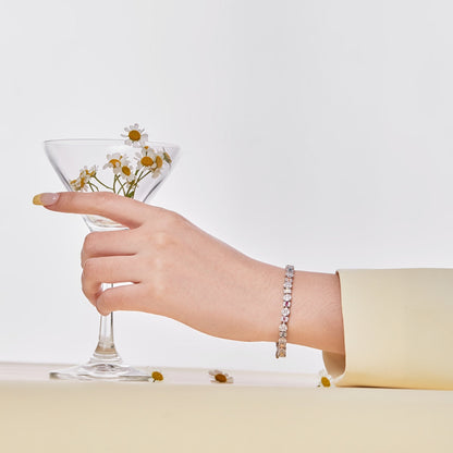 [Perla Lux]Dazzling Radiant Multi Cut Daily Bracelet