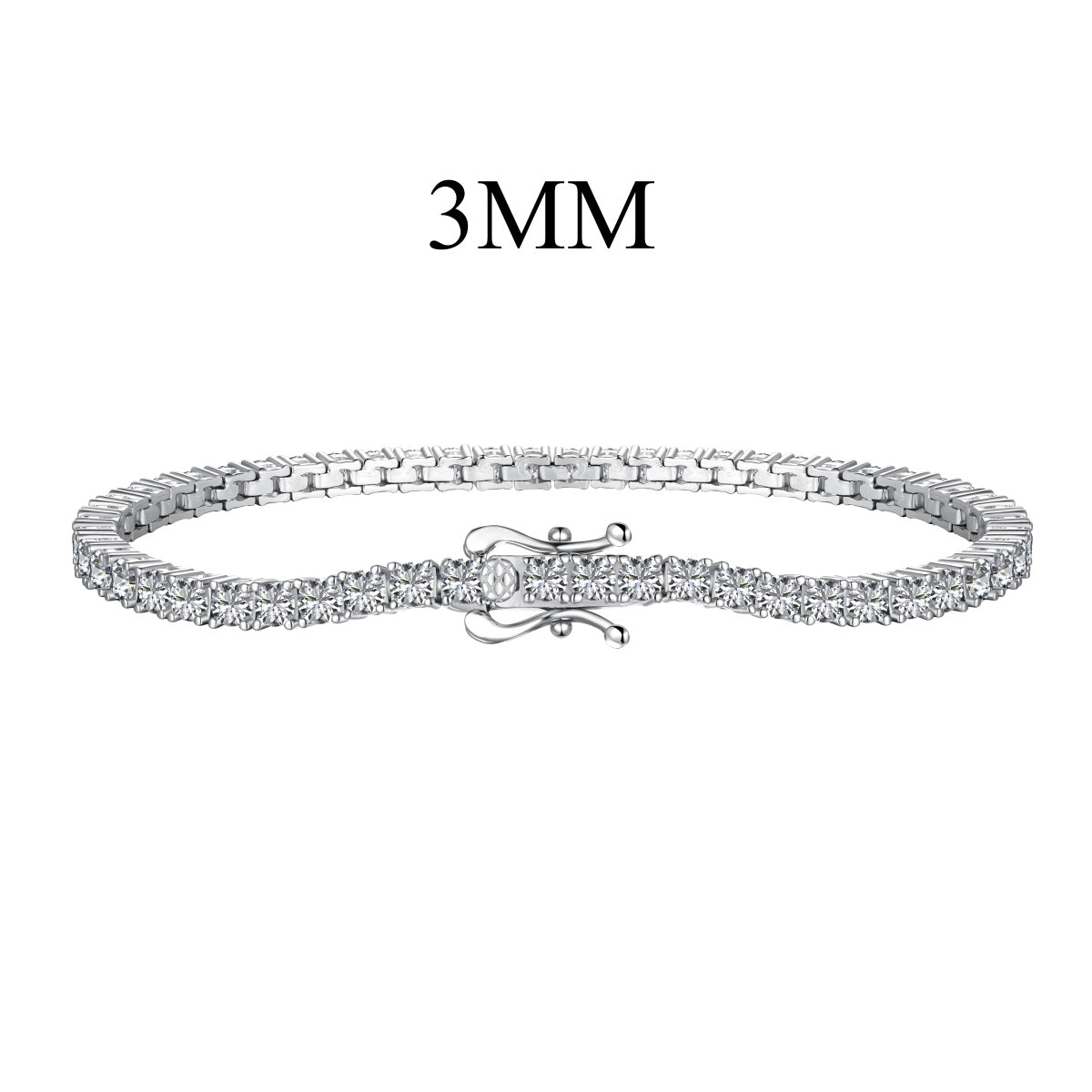 [Perla Lux]Dainty Charming Round Cut Tennis Bracelet