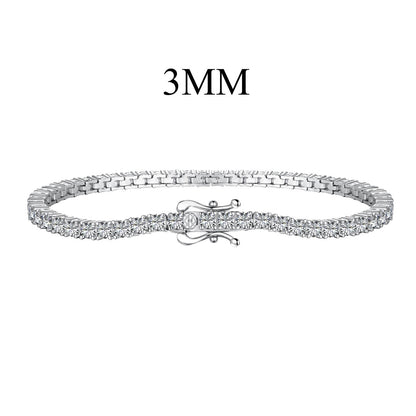 [Perla Lux]Dainty Charming Round Cut Tennis Bracelet