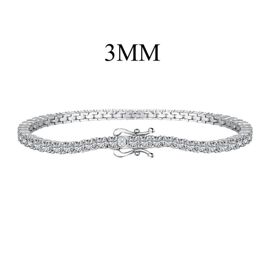 [Perla Lux]Dainty Charming Round Cut Tennis Bracelet
