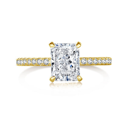 [Perla Lux]2.0 Carat Dazzling Sparkling Radiant Cut Party Ring