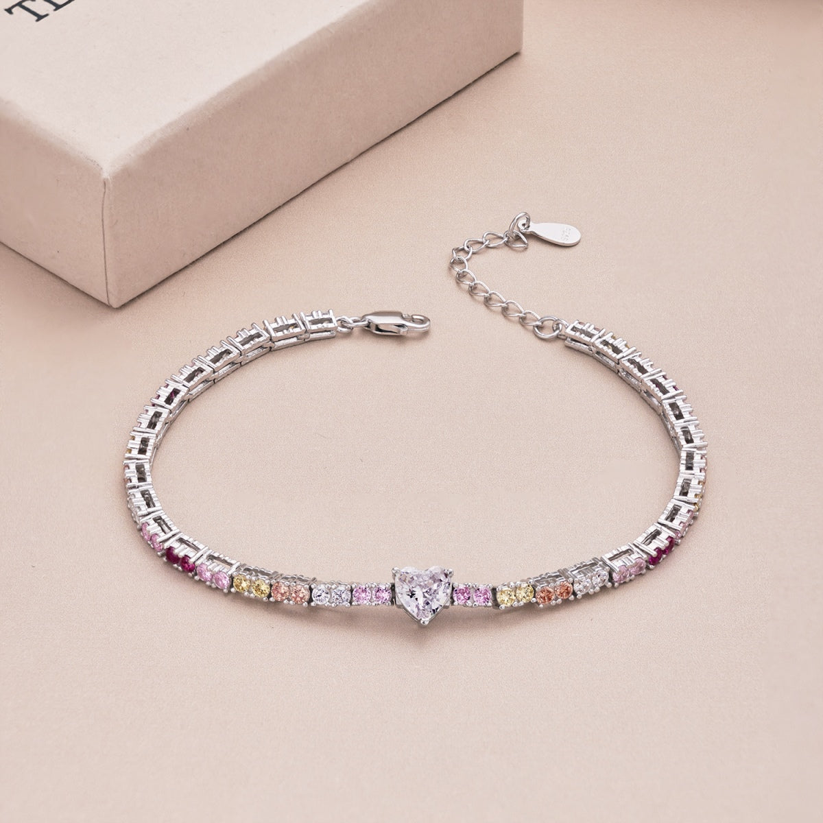 [Perla Lux]Delicate Romantic Heart Shape Lover Bracelet