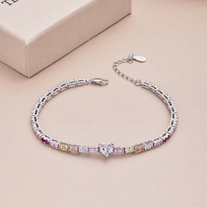 [Perla Lux]Delicate Romantic Heart Shape Lover Bracelet