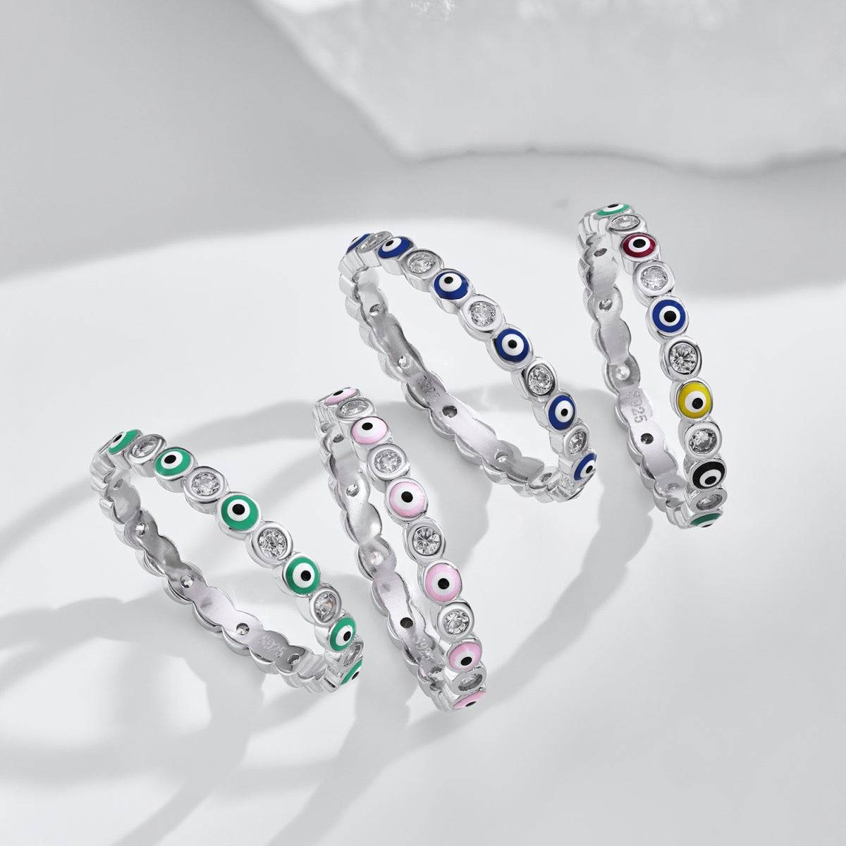 [Perla Lux]Sparkling Vibrant Round Shape Daily Ring