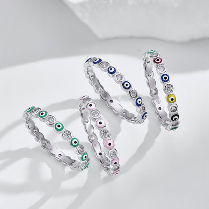 [Perla Lux]Sparkling Vibrant Round Shape Daily Ring