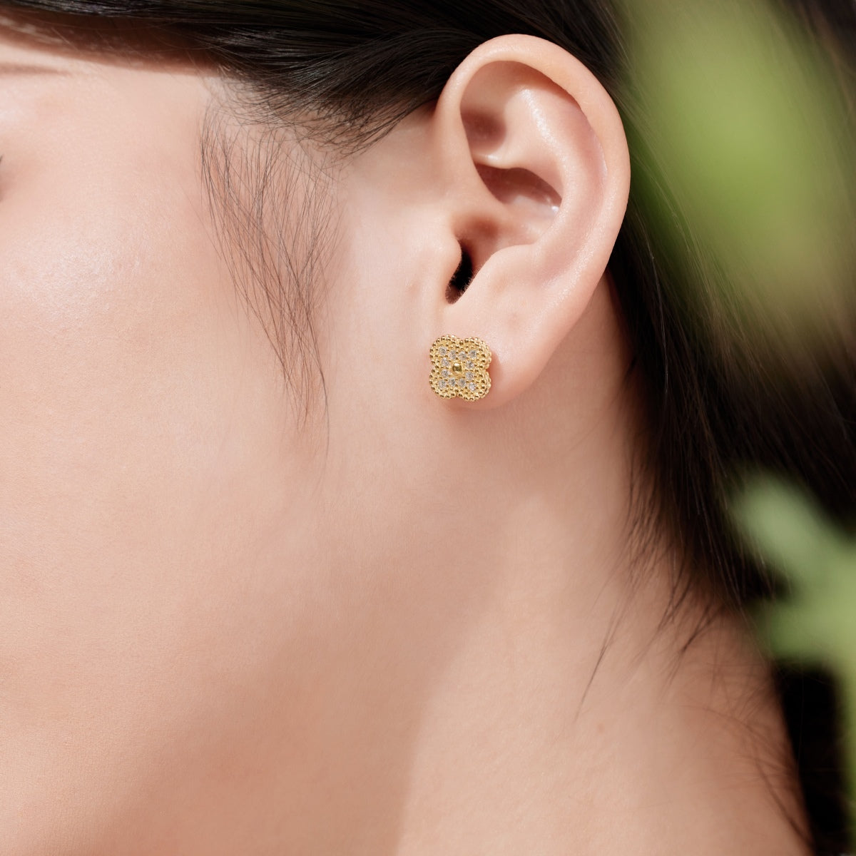[Perla Lux]Four Leaf Clover Fashion Earrings