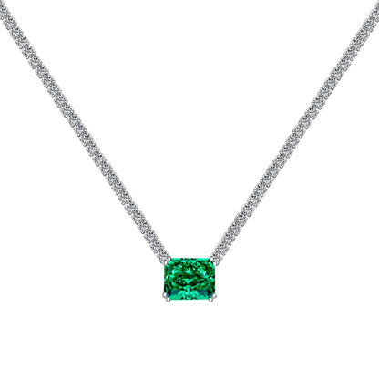 [Perla Lux]4.0 Carat Elegant Radiant Cut Necklace
