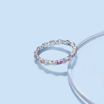 [Perla Lux]Charming Colorful Round Cut Daily Ring
