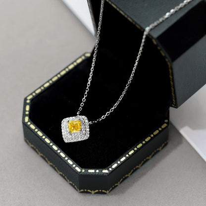 [Perla Lux]Sparkling Asscher Cut Necklace