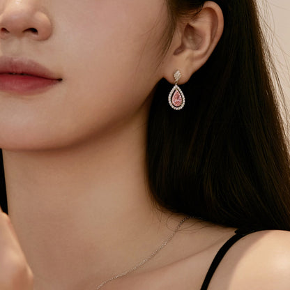 [Perla Lux]Ornate Delicate Water Drop Shape Banquet Earrings