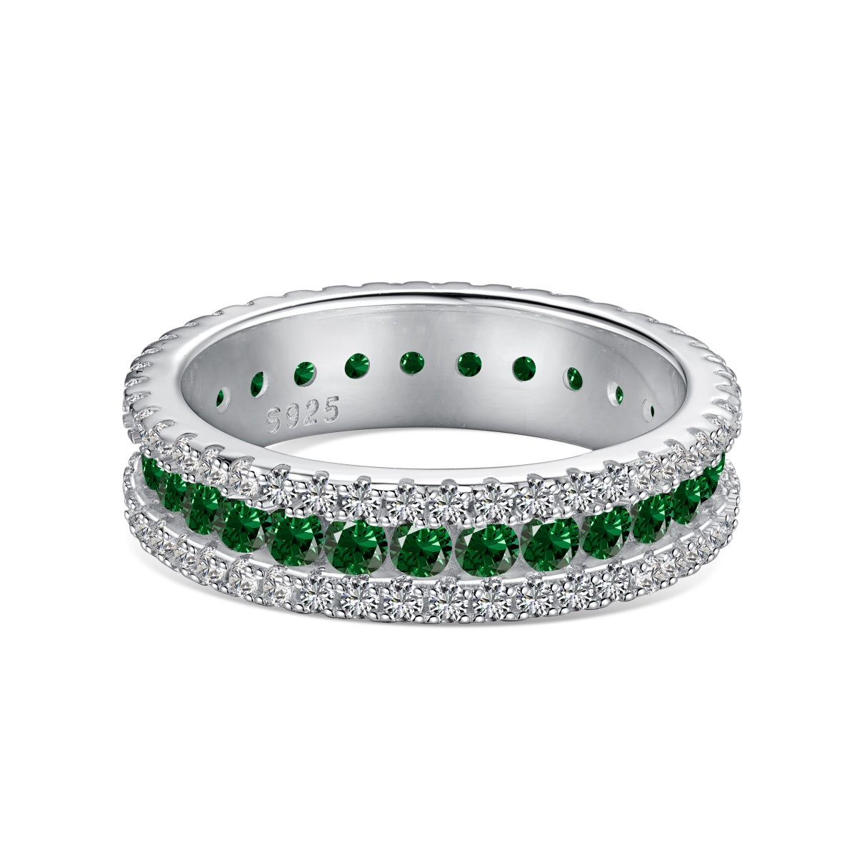 [Perla Lux]Delicate Colorful Round Cut Daily Ring