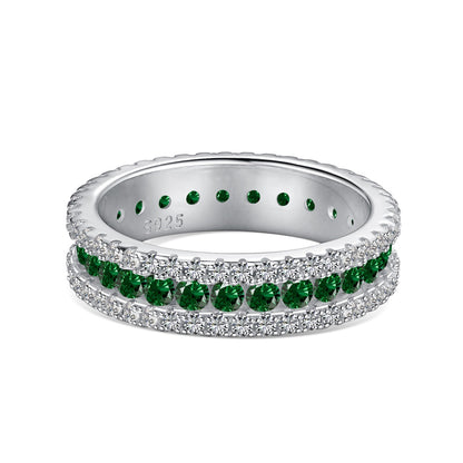 [Perla Lux]Delicate Colorful Round Cut Daily Ring