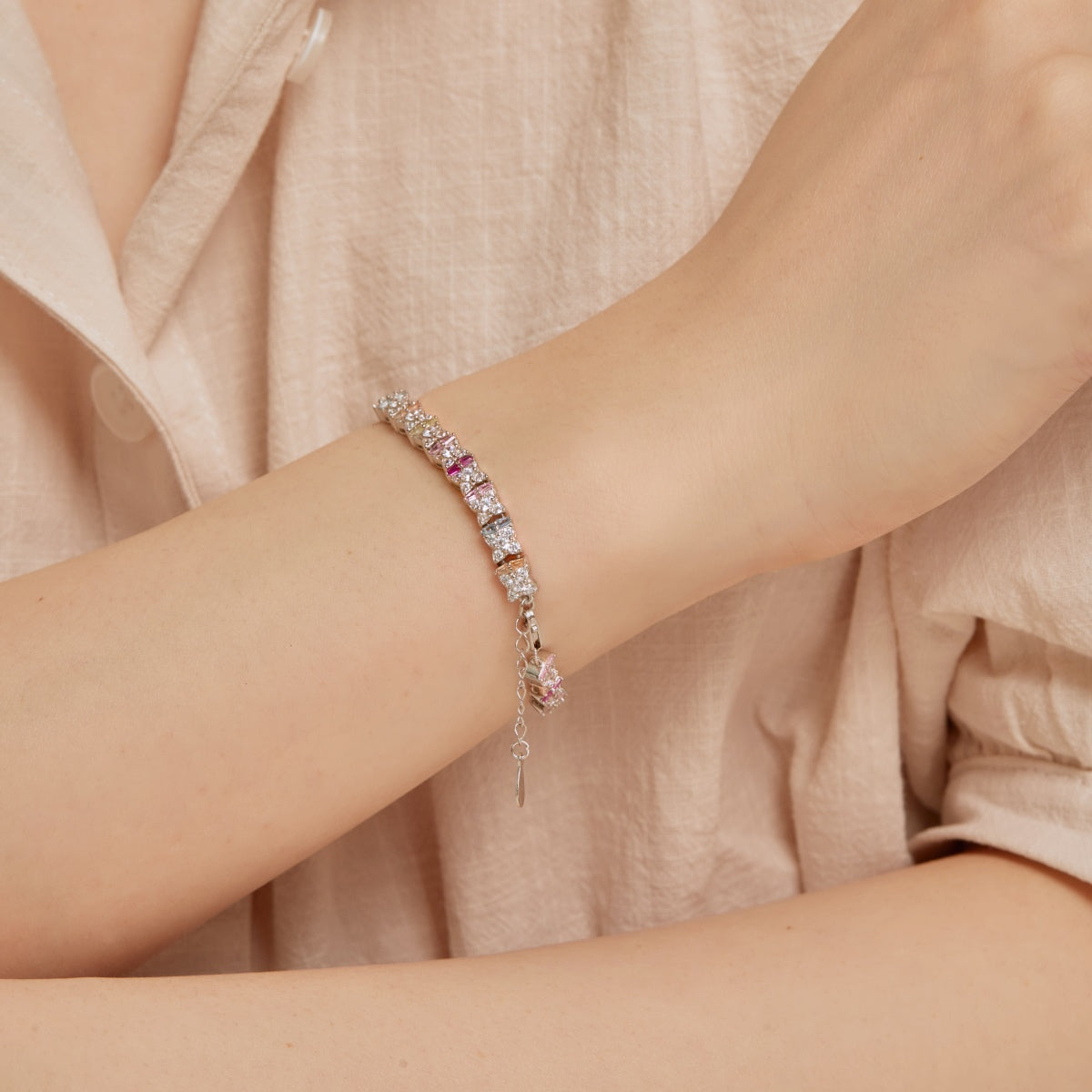 [Perla Lux]Unique Colorful Flower Shape Daily Bracelet