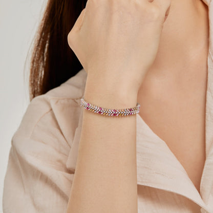 [Perla Lux]Dainty Radiant Emerald Cut Daily Bracelet