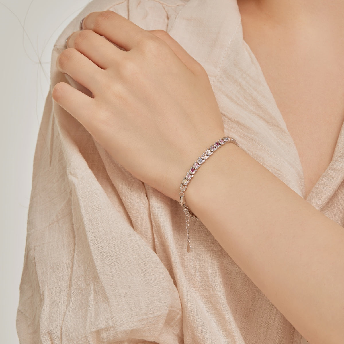 [Perla Lux]Delicate Colorful Multi Cut Daily Bracelet