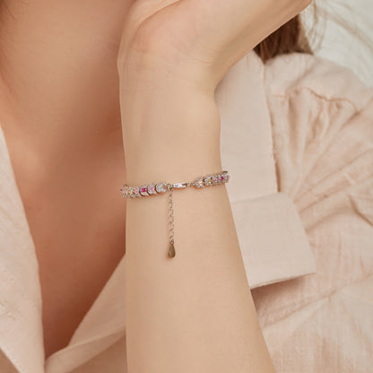 [Perla Lux]Delicate Colorful Multi Cut Daily Bracelet