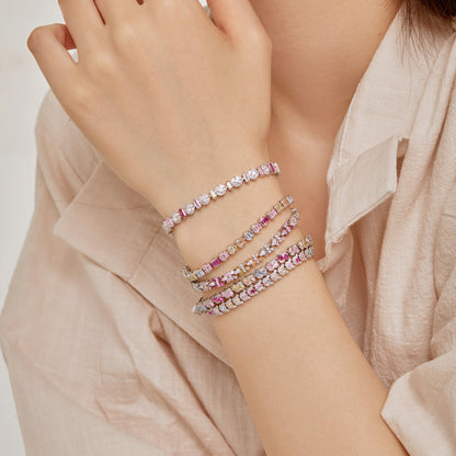 [Perla Lux]Delicate Colorful Multi Cut Daily Bracelet