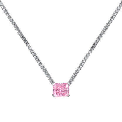 [Perla Lux]4.0 Carat Elegant Radiant Cut Necklace