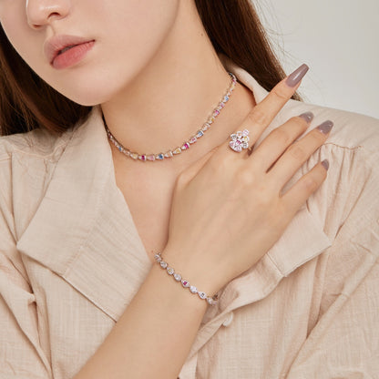 [Perla Lux]0.25 Carat Radiant Water Drop Shape Daily Bracelet