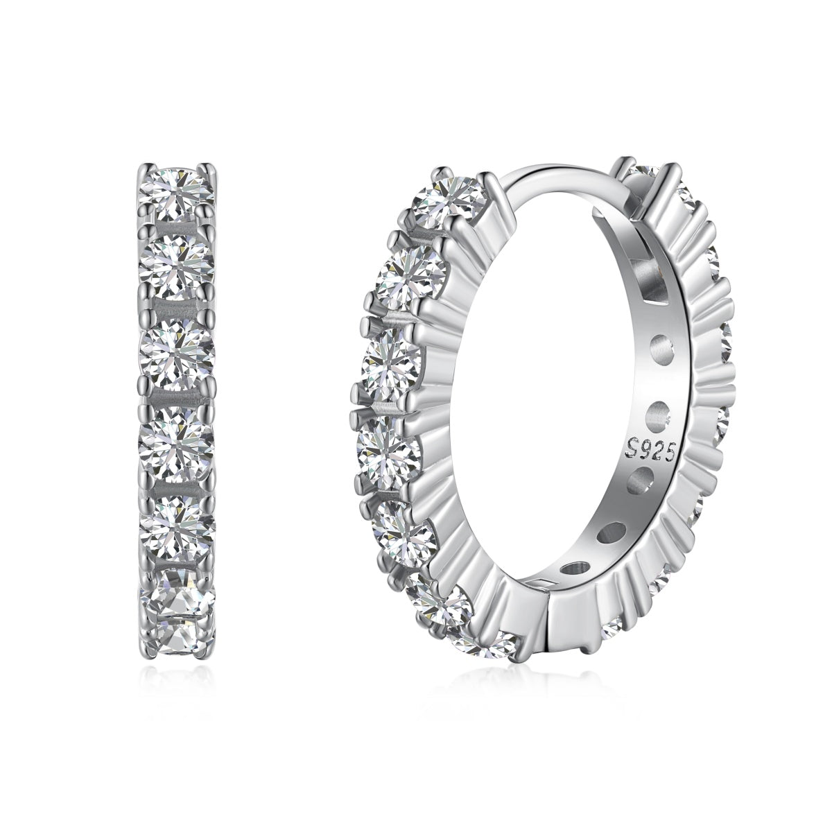 [Perla Lux]Radiant Colorful Round Cut Earrings
