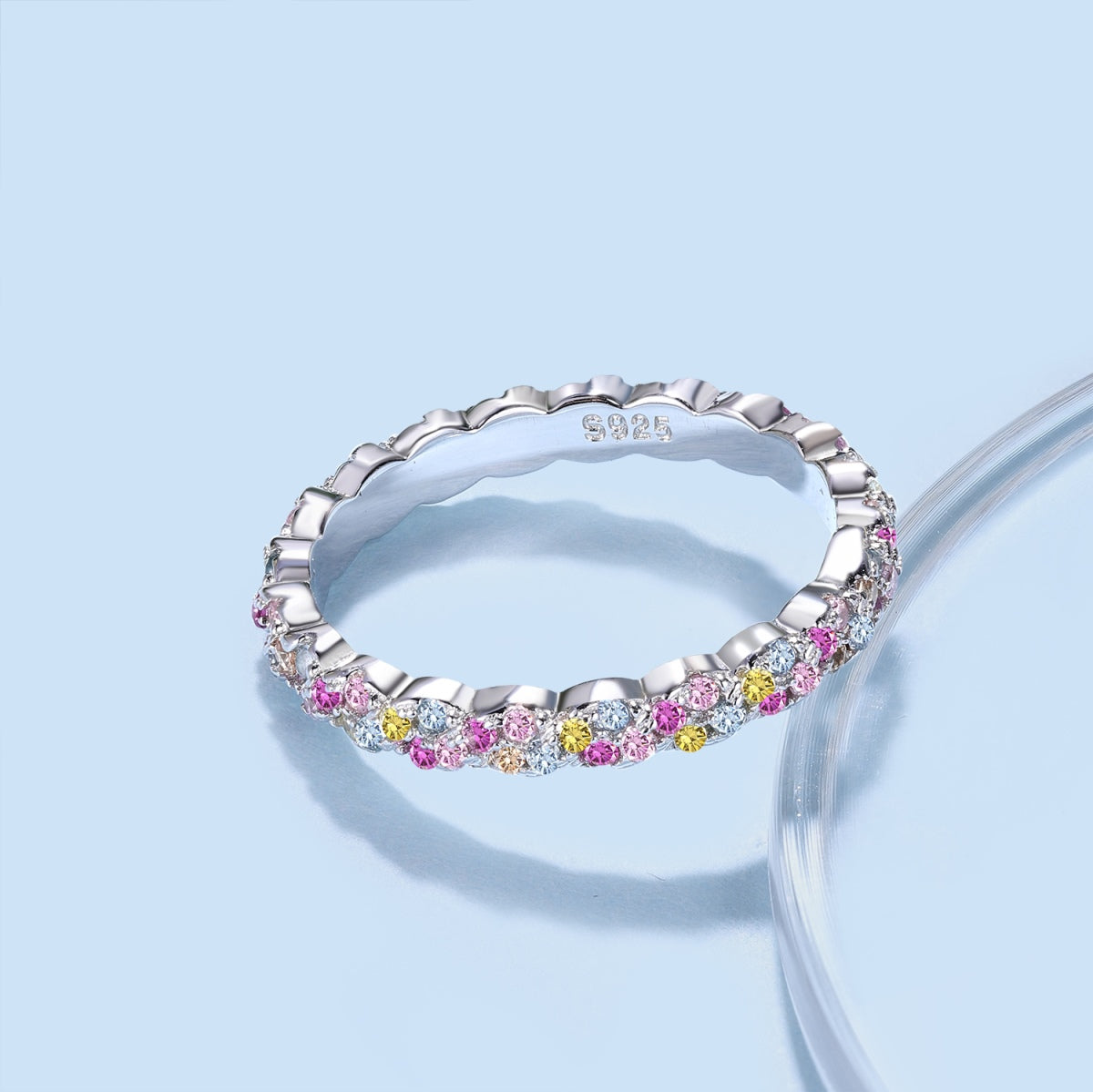 [Perla Lux]Dainty Ebullient Round Cut Daily Ring