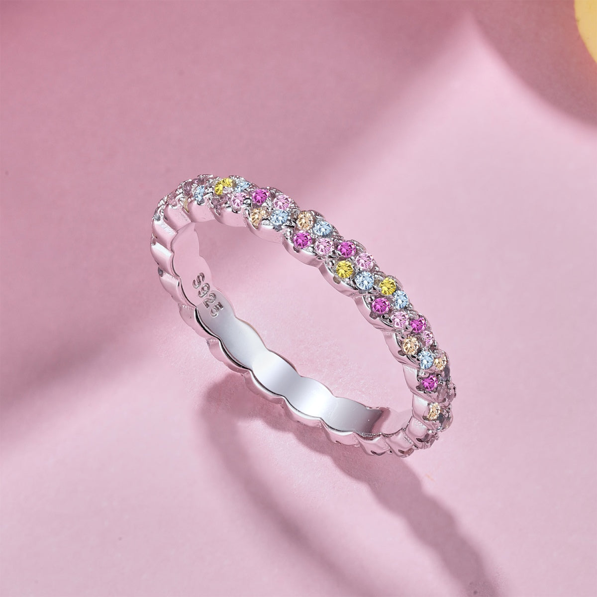 [Perla Lux]Dainty Ebullient Round Cut Daily Ring