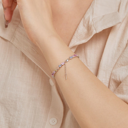 [Perla Lux]Ornate Colorful Flower Shape Party Bracelet