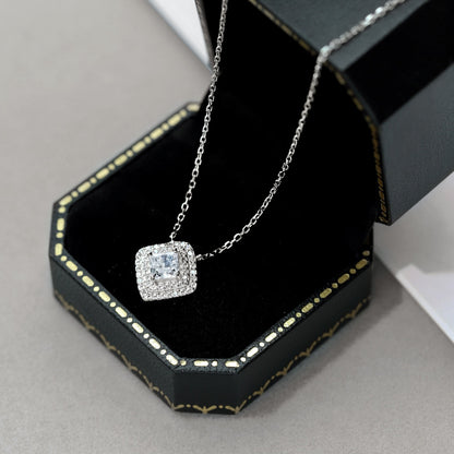 [Perla Lux]Sparkling Asscher Cut Necklace
