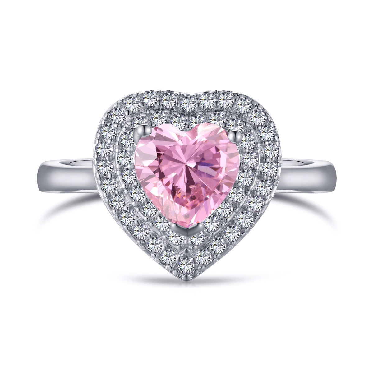 [Perla Lux]Delicate Ebullient Heart Shape Wedding Ring