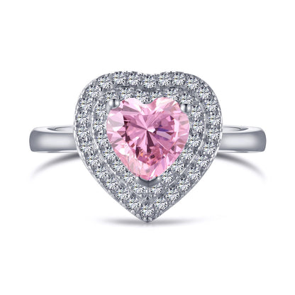 [Perla Lux]Delicate Ebullient Heart Shape Wedding Ring