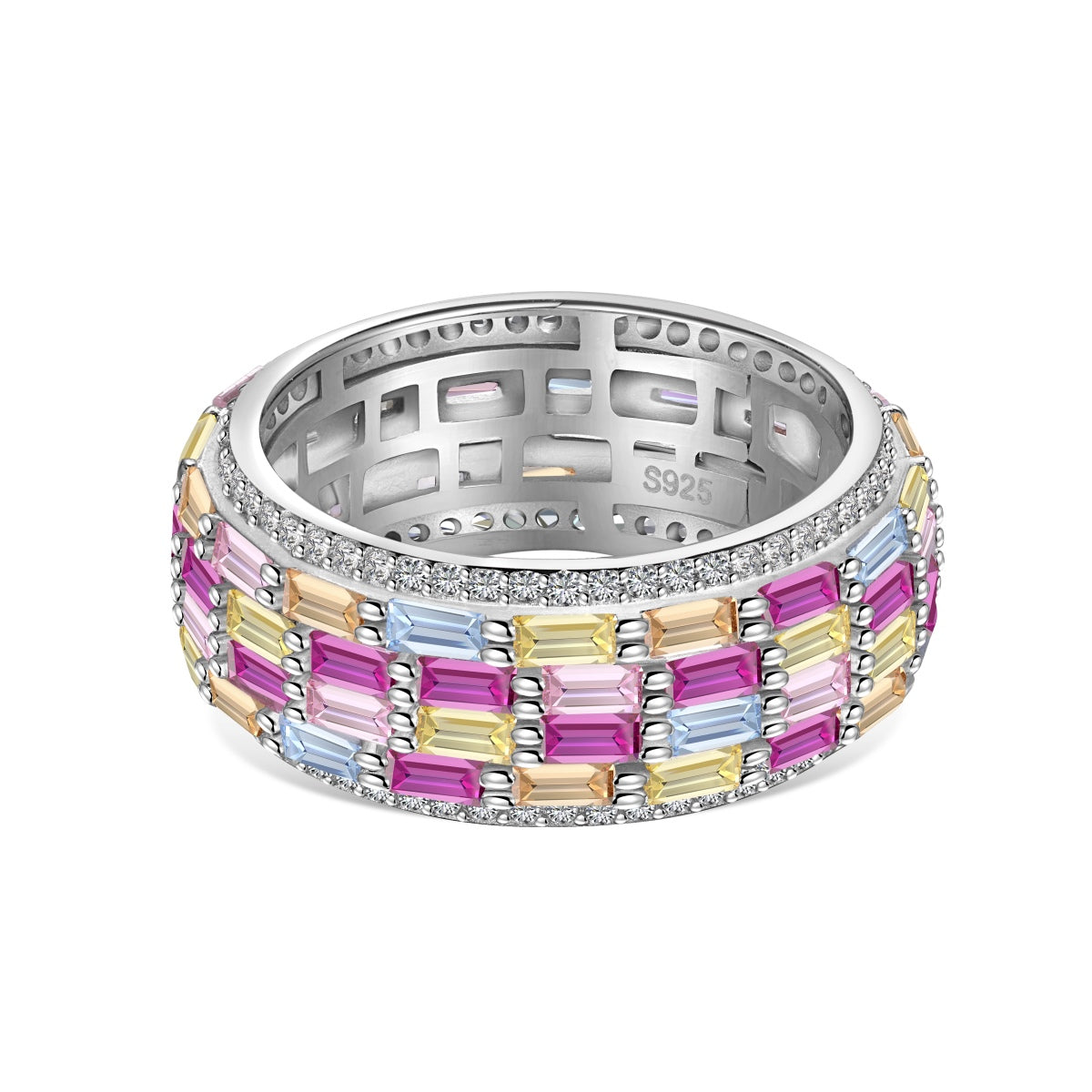 [Perla Lux]Radiant Colorful Radiant Cut Daily Ring
