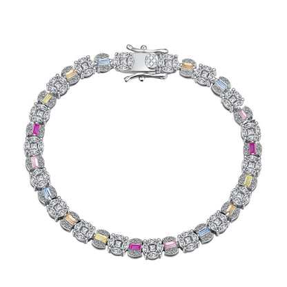 [Perla Lux]Dazzling Radiant Multi Cut Daily Bracelet