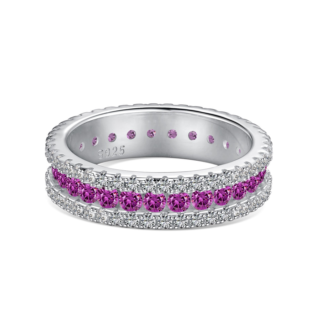 [Perla Lux]Delicate Colorful Round Cut Daily Ring