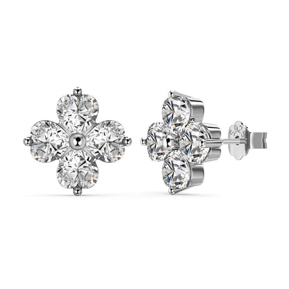 [Perla Lux]Four-Leaf Clover Ball Earrings