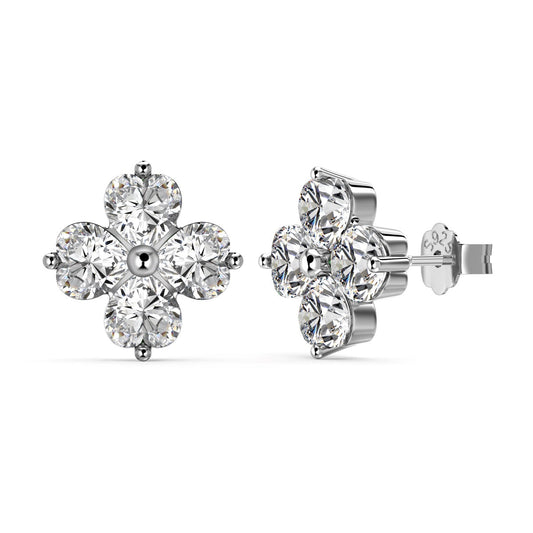 [Perla Lux]Four-Leaf Clover Ball Earrings