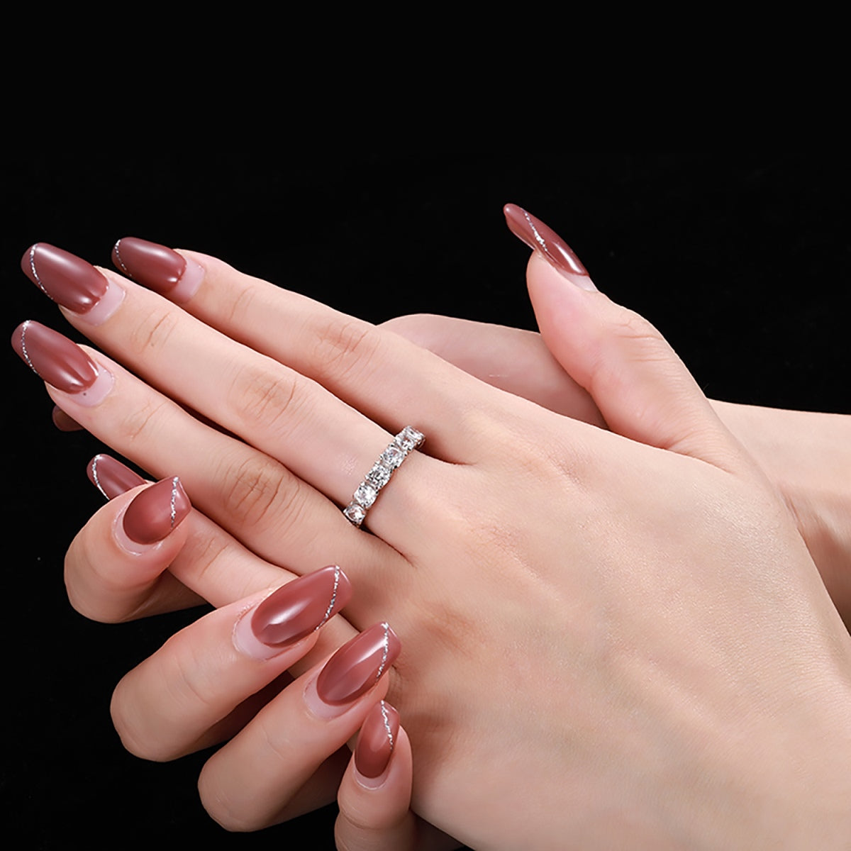 [Perla Lux]Eternity Round Cut Tennis Ring