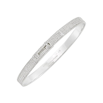 [Perla Lux]HM KELLY BRACELET IN SILVER AND FULL PAVE DIAMOND