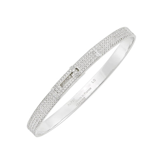 [Perla Lux]HM KELLY BRACELET IN SILVER AND FULL PAVE DIAMOND