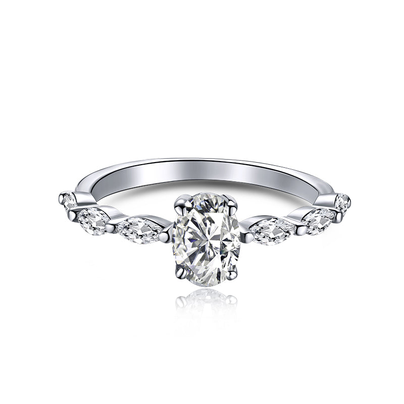[Perla Lux]0.75 Carat Luxurious Vibrant Elongated Cushion Cut Daily Ring