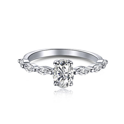 [Perla Lux]0.75 Carat Luxurious Vibrant Elongated Cushion Cut Daily Ring